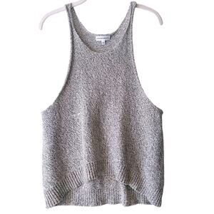 Aritzia Community Women S Sweater Knit Tank Top Black White Cotton Blend Classic